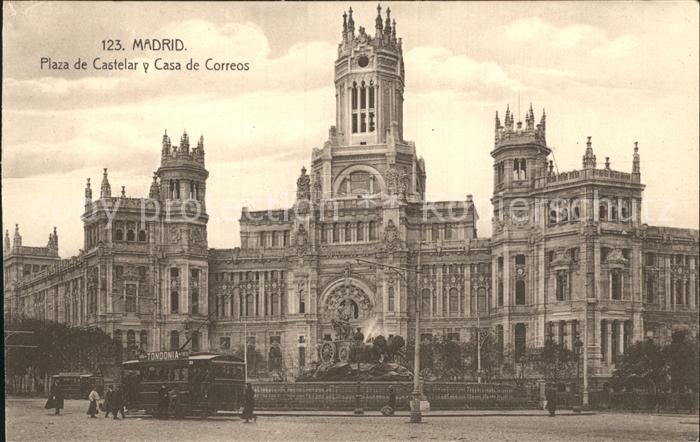 Madrid Spain Plaza de Castelar y Casa de Correos