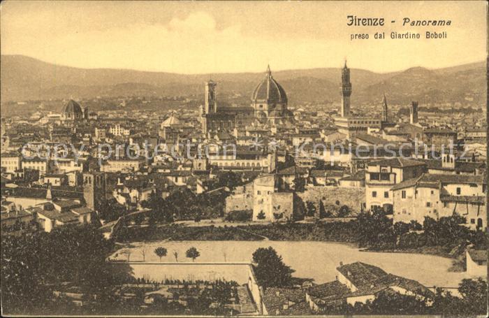 Firenze Florenz Panorama preso dal Giardino Boboli