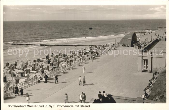 Westerland Sylt Promenade mit Strand