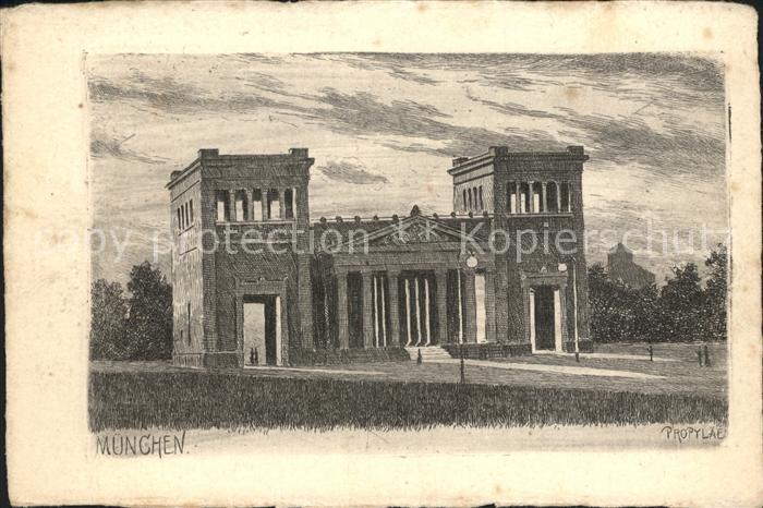 Muenchen Bayern Proplylaeen Bauwerk Kuenstlerkarte