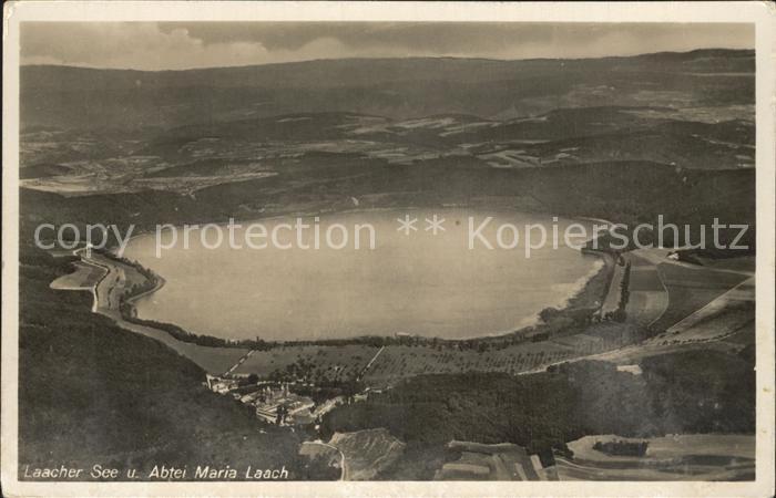 Maria Laach Glees Abtei Laacher See Fliegeraufnahme