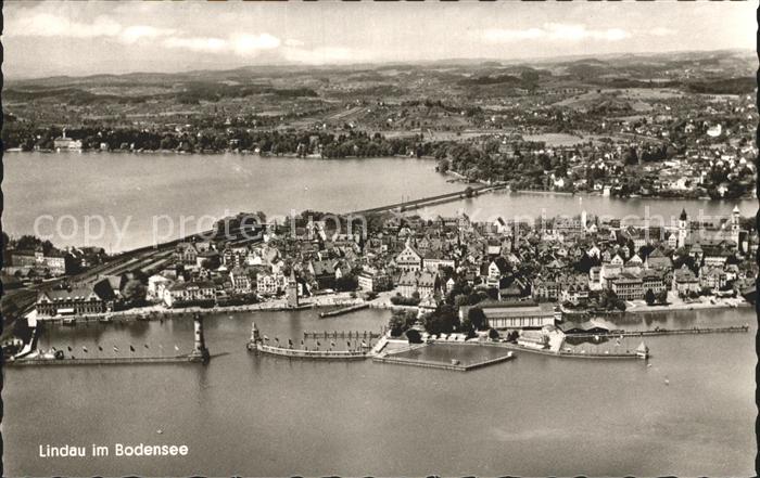 Lindau Bodensee Hafen Fliegeraufnahme