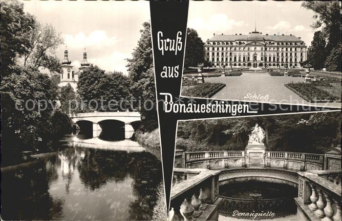 Donaueschingen Bruecke Schloss Donauquelle