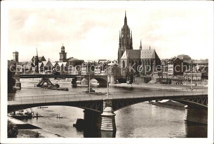 Frankfurt Main Mainbruecke Dom Paulskirche Roemer