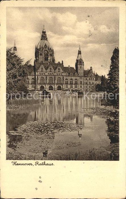 HANNOVER  CITY Rathaus Bromsilber Imitation