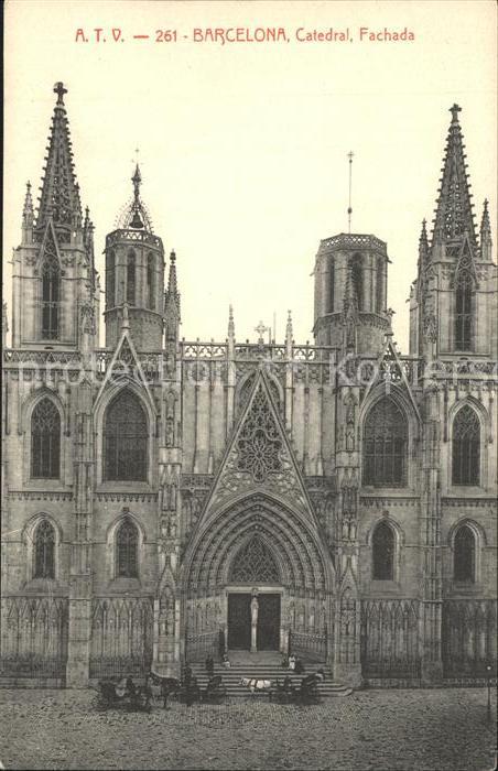 Barcelona Cataluna Catedral Fachada