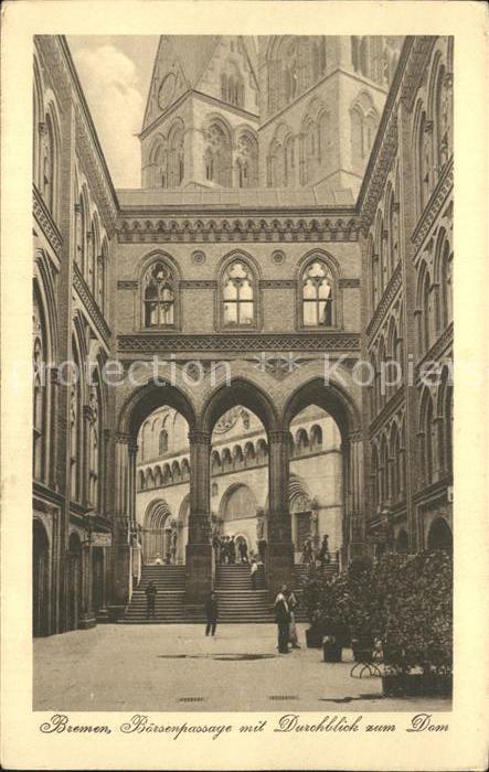BREMEN  CITY Boersenpassage mit Durchblick zum Dom