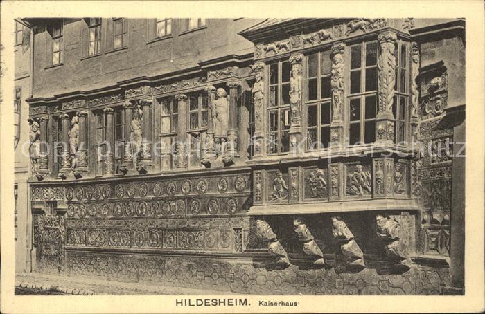 HILDESHEIM  CITY Kaiserhaus Historisches Gebaeude Figuren Fassade