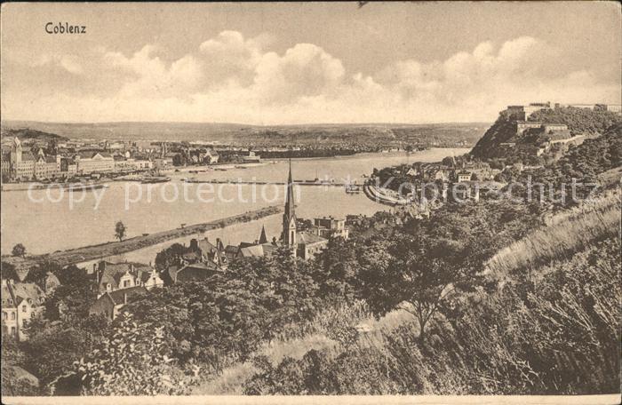 Coblenz Koblenz Panorama mit Festung Ehrenbreitstein
