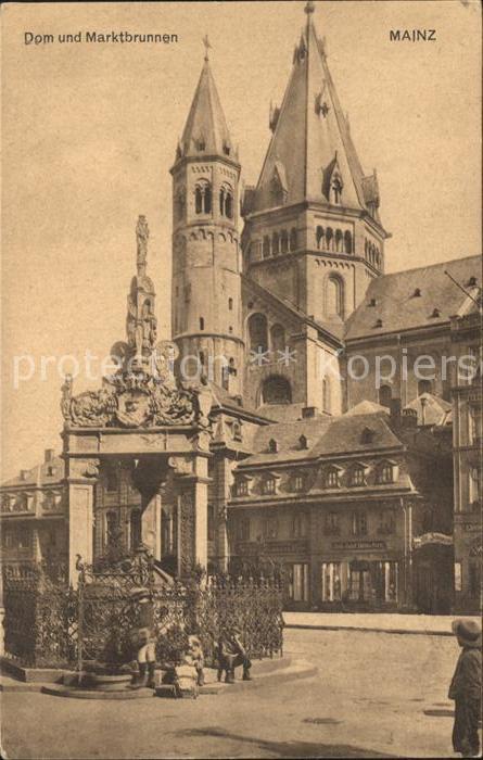 Mainz Rhein Dom Marktbrunnen