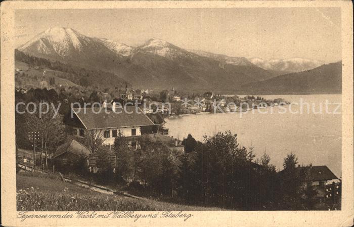 Tegernsee Bayern Panorama Blick von der Wacht mit Wallberg und Setzberg Alpenpa