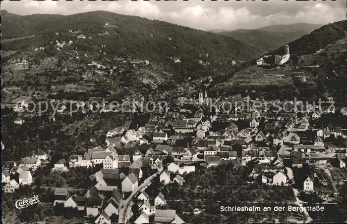 Schriesheim Bergstrasse Fliegeraufnahme