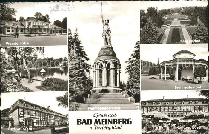 Bad Meinberg Wandelhalle Stausee Kurhaus Berggarten Brunnentempel Hermannsdenkma