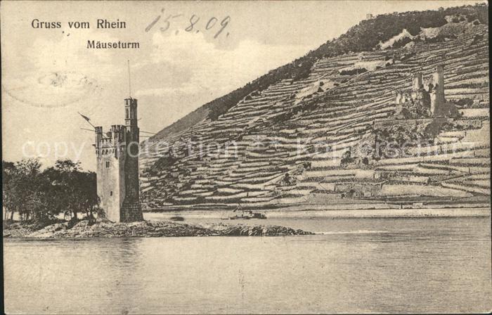 Bingen Rhein Maeuseturm Bahnpost