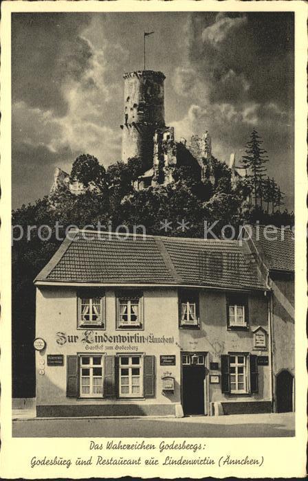 Bad Godesberg Godesburg Restaurant zur Lindenwirtin Wahrzeichen