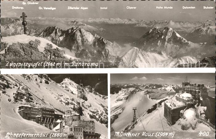 GARMISCH-PARTENKIRCHEN Bayern Zugspitzgipfel Kreuz Schneefernerhaus Muenchner Ha
