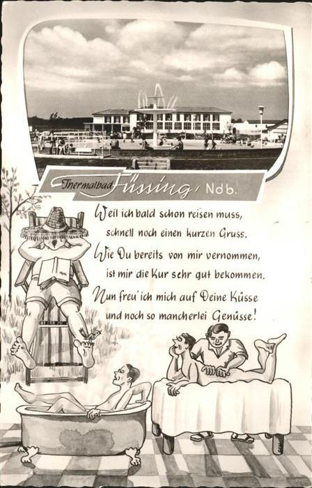 Pocking Thermalbad Fuessing Kuranwendungen Karikatur