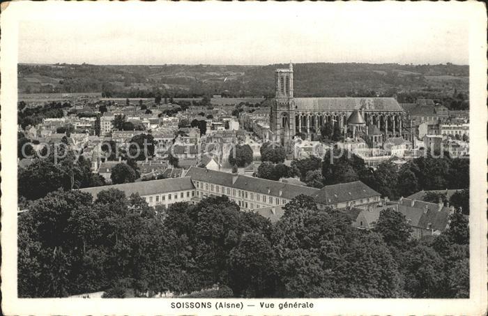 Soissons Aisne Vue generale Cathedrale