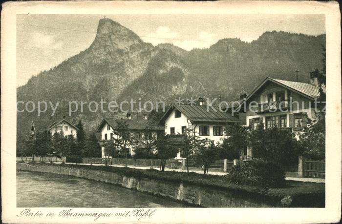 OBERAMMERGAU Bayern Partie am Fluss mit Kofel