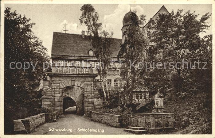 Schwarzburg Thueringer Wald Schloss Eingang