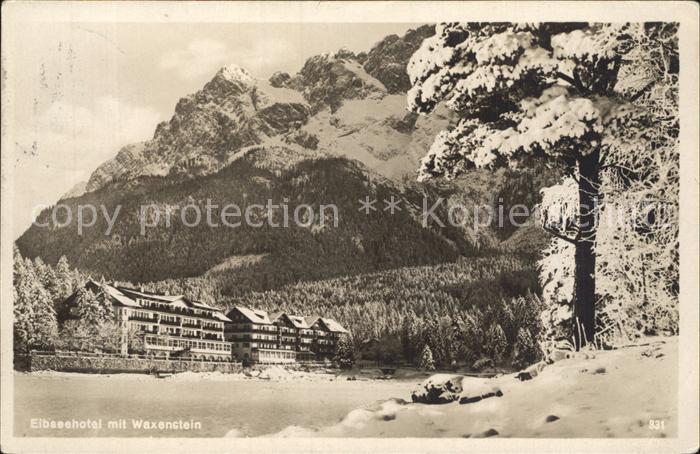 Grainau Eibseehotel mit Waxenstein Wettersteingebirge