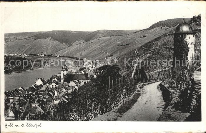 Zell Mosel Panorama Weinberge