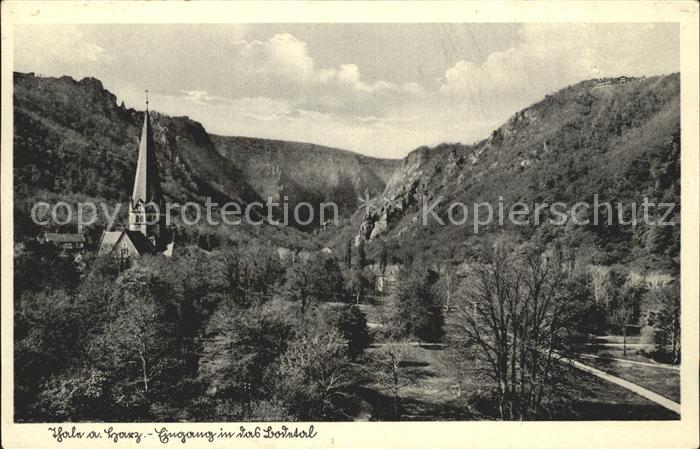 Thale Harz Eingang in das Lahntal Kirche