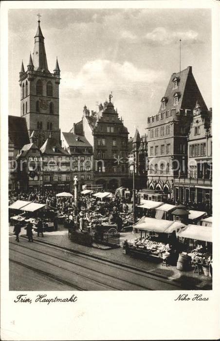 TRIER  CITY Hauptmarkt Kirche St Gangolf