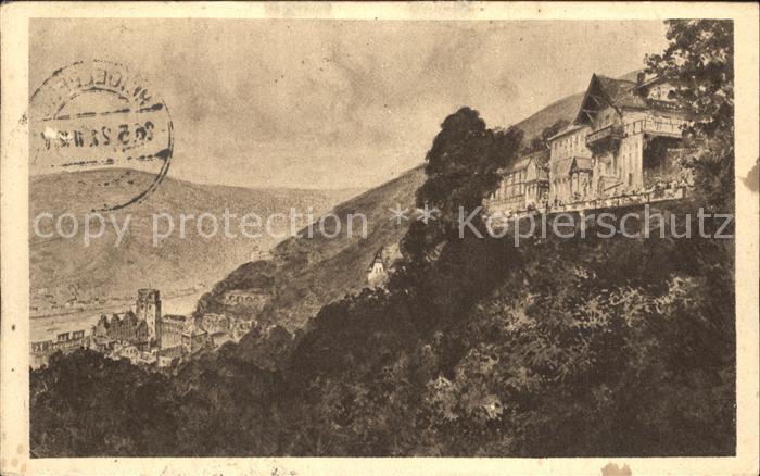 Heidelberg Neckar Kaffee Wirtschaft Molkenkur Bergbahnstation Schloss Neckartal