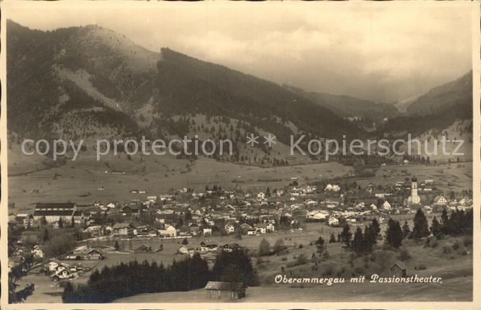 OBERAMMERGAU Bayern mit Passionstheater Alpenpanorama