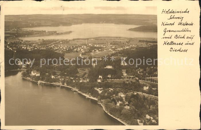 Malente-Gremsmuehlen Kellersee Diecksee Holsteinische Schweiz Fliegeraufnahme