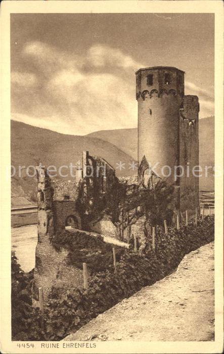 Bingen Rhein Burgruine Ehrenfels Nr 4454 Rhein