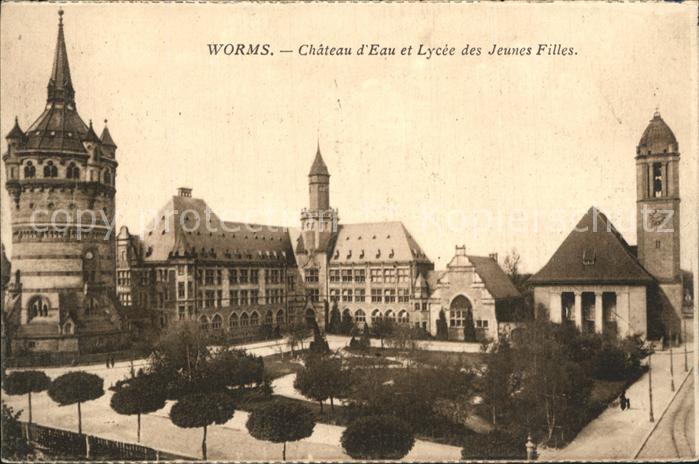 Worms Rhein Chateau d Eau Lycee des Jeunes Filles Wasserschloss Maedchengymnasiu