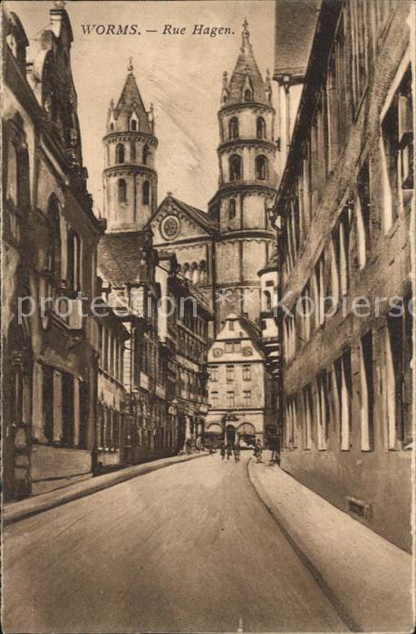 Worms Rhein Rue Hagen Strassenpartie