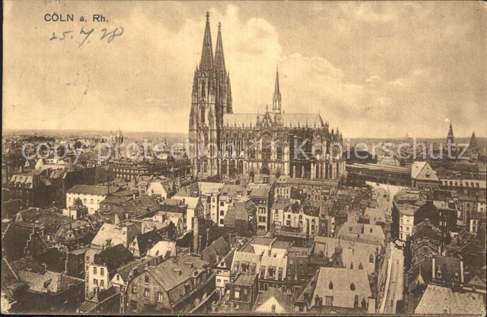Coeln Rhein Stadtbild mit Dom