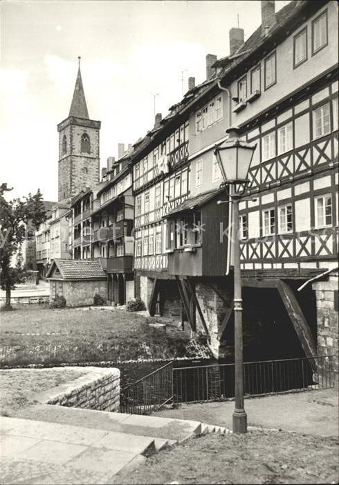 ERFURT  CITY Kraemerbruecke Fachwerkhaeuser