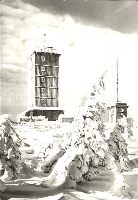 Wernigerode Harz Winter auf dem Brocken Wetterwarte