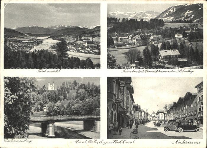 Bad Toelz Totalansicht Alpenpanorama Calvarienberg Marktstrasse