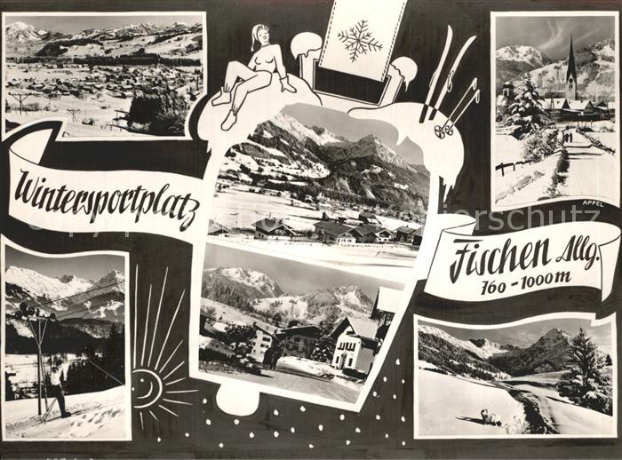 Fischen Allgaeu Teilansichten Wintersportplatz am Nebelhorn Alpenpanorama