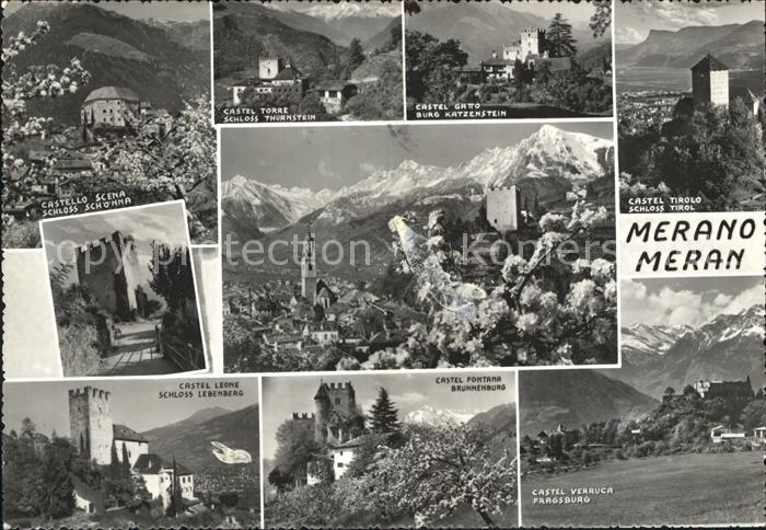 Merano Meran Castello Burgen und Schloesser Alpen Baumbluete