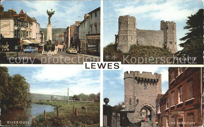 Lewes East Sussex Schloss High Street River Ouse The Barrican