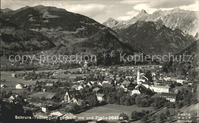 Schruns Vorarlberg Tschagguns gegen Golm und Zimba