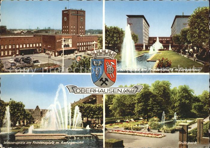 Oberhausen Wasserspiele am Friedensplatz Hauptbahnhof Grillopark