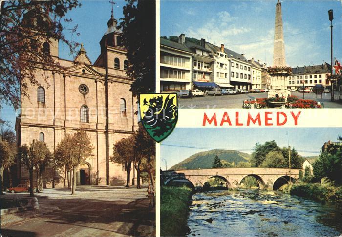 Malmedy Wallonie Kirche Bruecke Marktplatz