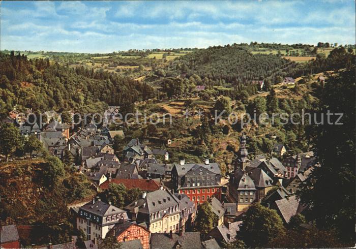 Monschau Montjoie NRW Blick auf die Stadt
