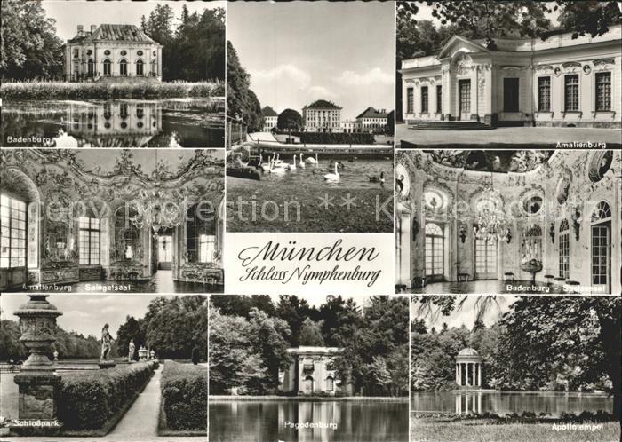 Muenchen Bayern Amalienburg Badenburg Schlosspark