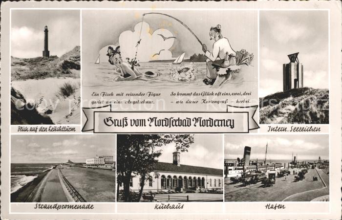 Norderney Nordseebad Hafen Kurhaus Strand Seezeichen