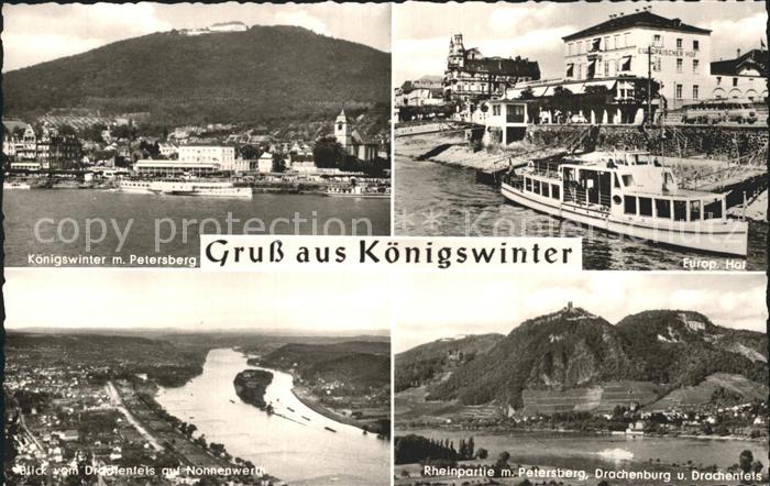 Koenigswinter mit Petersberg Nonnenwerth Drachenburg Drachenfels