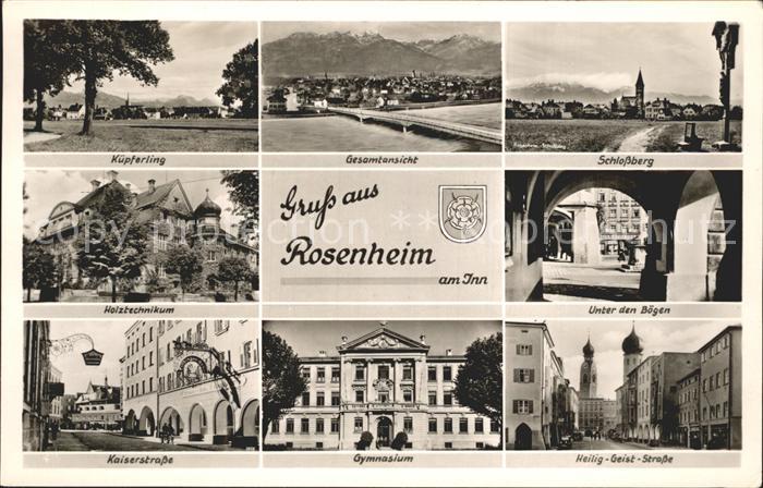 Rosenheim Bayern Schlossberg Kuepferling Holztechnikum Heilig-Geist-Strasse Kais