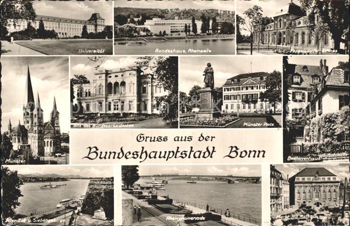 Bonn Rhein Universitaet Schloss Bundeshaus Muenster
